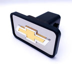 Tow Hitch Cover Mirrored Gold Bowtie for 2" Receiver Chevy (2003–2019)