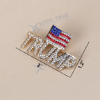 2-Pack Trump 2024 Take America Back Waving Flag Enamel Lapel Pin (2024-2024)