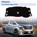 Dash Cover for Nissan Elgrand E52 (2010–2016) Black with Red Edge
