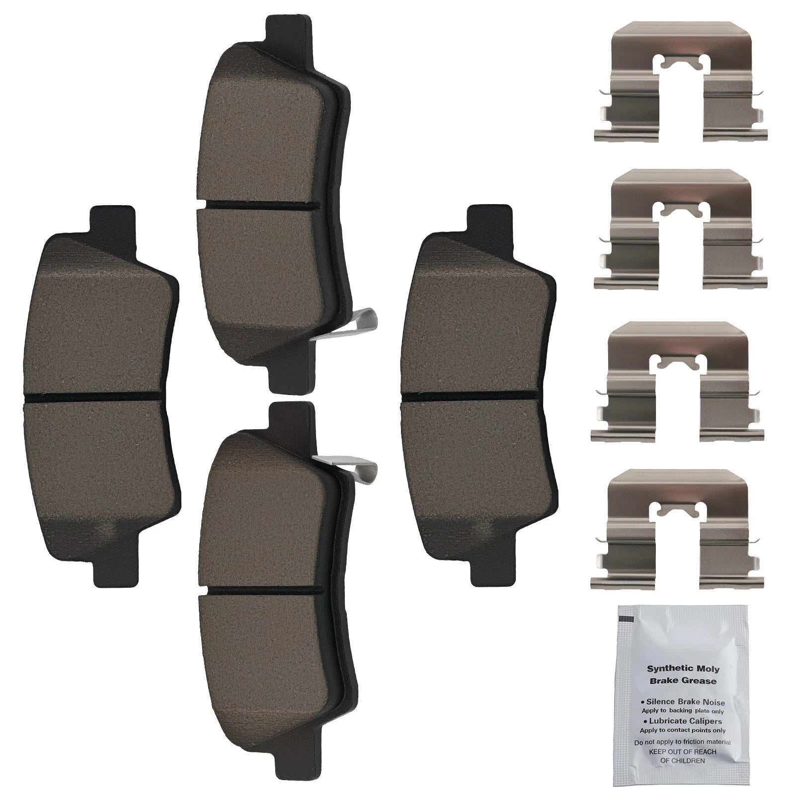 Rear Ceramic Brake Pads Set for Hyundai Elantra (2011–2016) & Veloster (2012–2016)