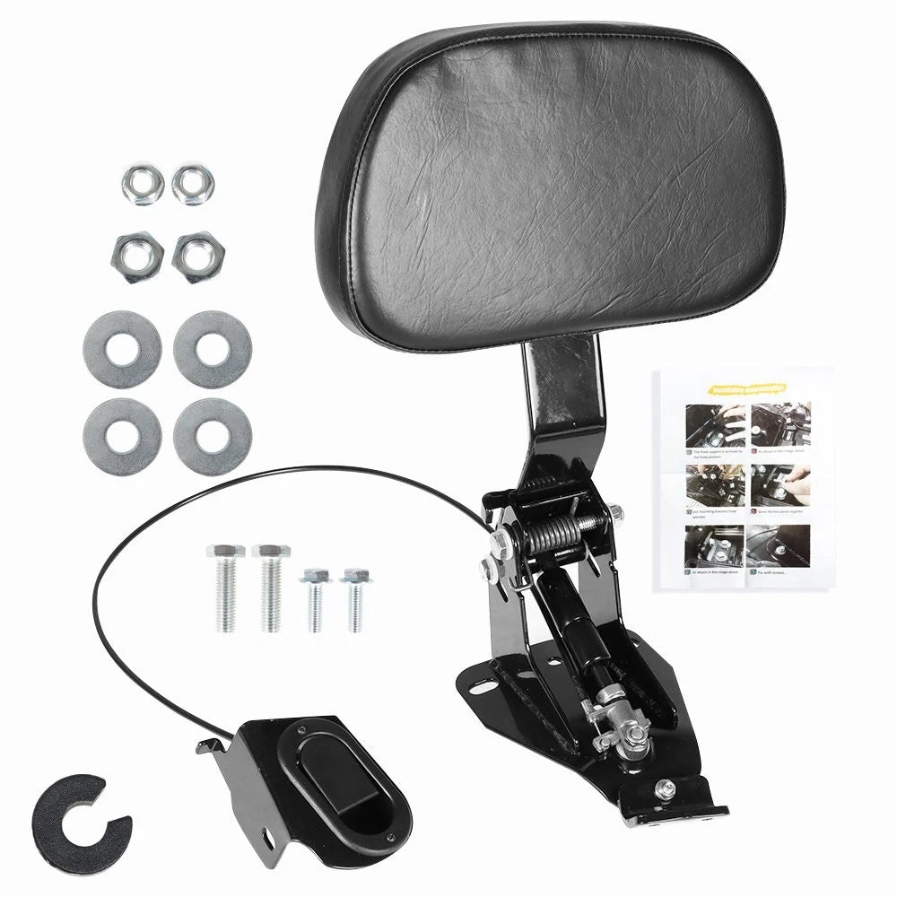 Driver Backrest Pad with Mounting Kit for Road Glide Road King (2009–2021)