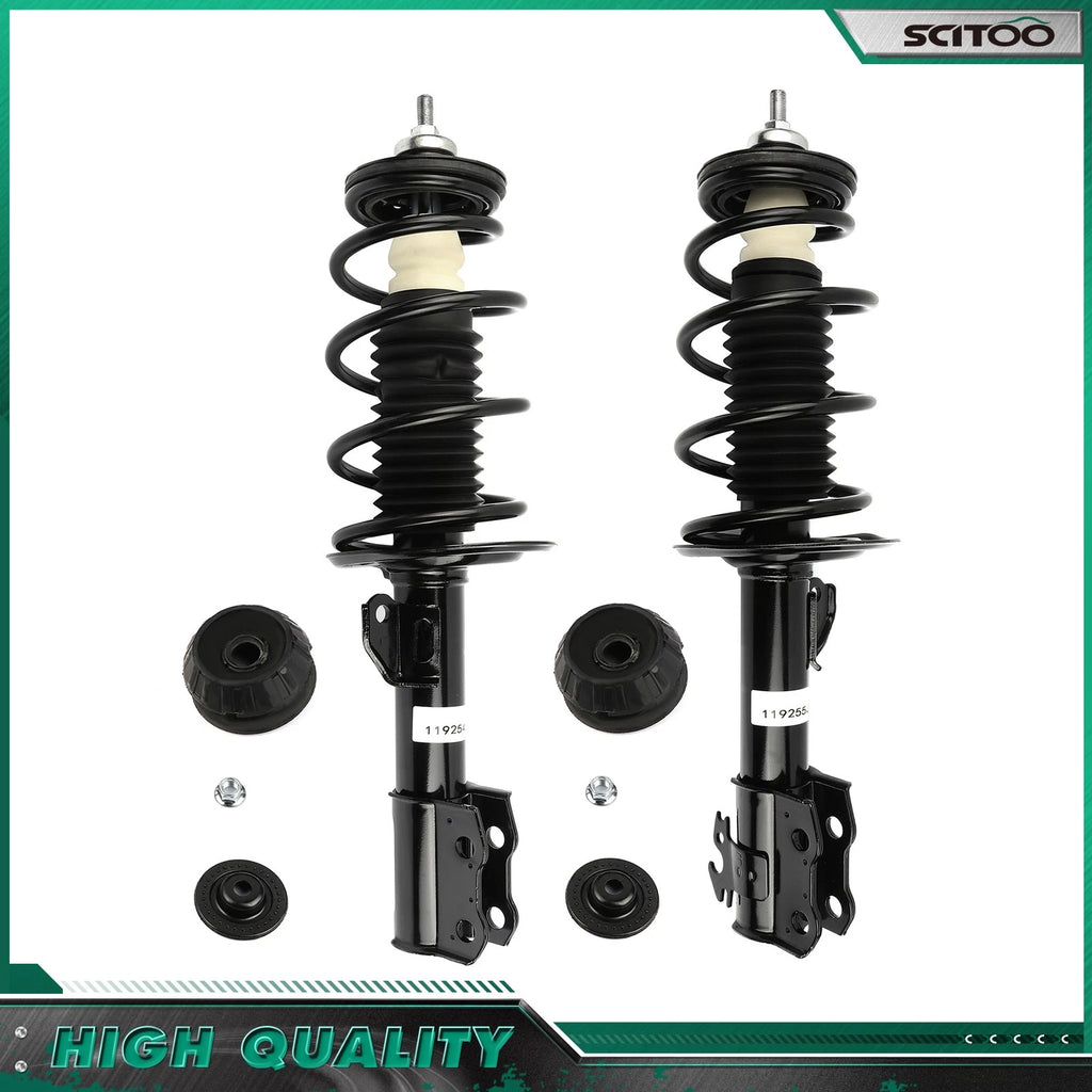 Set of 2 Complete Struts w/Spring & Mounts for Toyota Yaris (2006–2011)