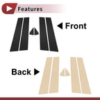 6 Pcs Car Door Pillar Window Trim for Dodge Durango (2011–2020) Black