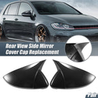 Pair Rearview Mirror Cover Overlay for Volkswagen Golf MK7 (2015–2021) Carbon Fiber
