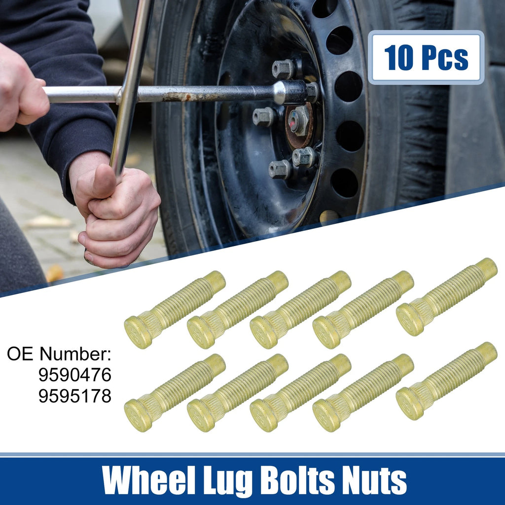 10 Pcs M12x1.5 Wheel Lug Bolts Nuts for Chevrolet (1997–2012) No. 9590476