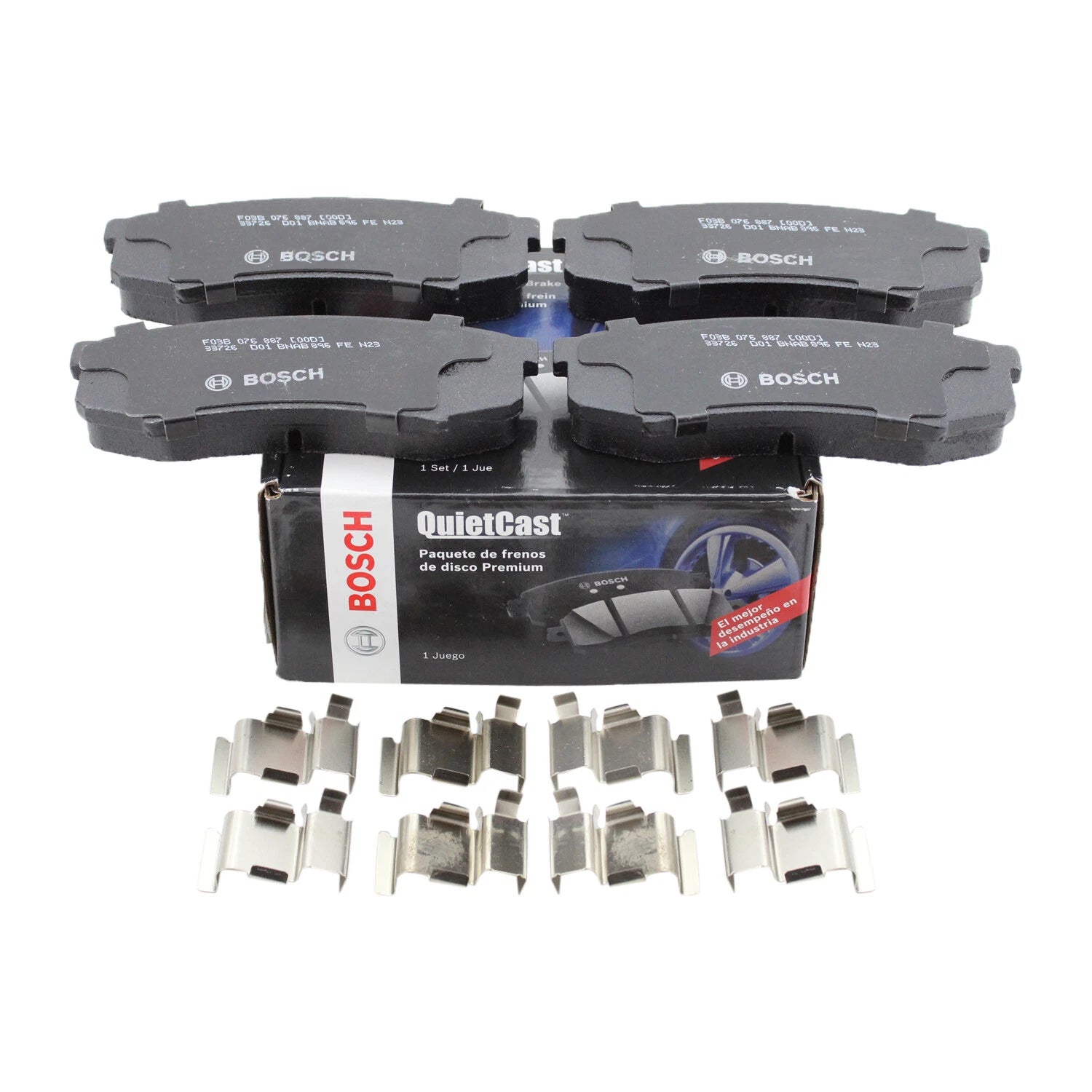 Set of 4 Bosch QuietCast Rear Semi-Metallic Brake Pads for GX460 GX470 4Runner Sequoia (2003–2021)