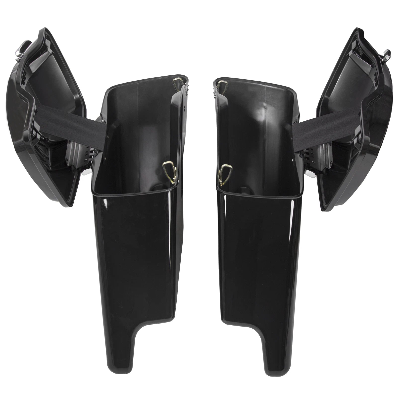 Stretched Hard Saddlebags + Conversion Brackets for Harley Sportster 883 (2004–2014)