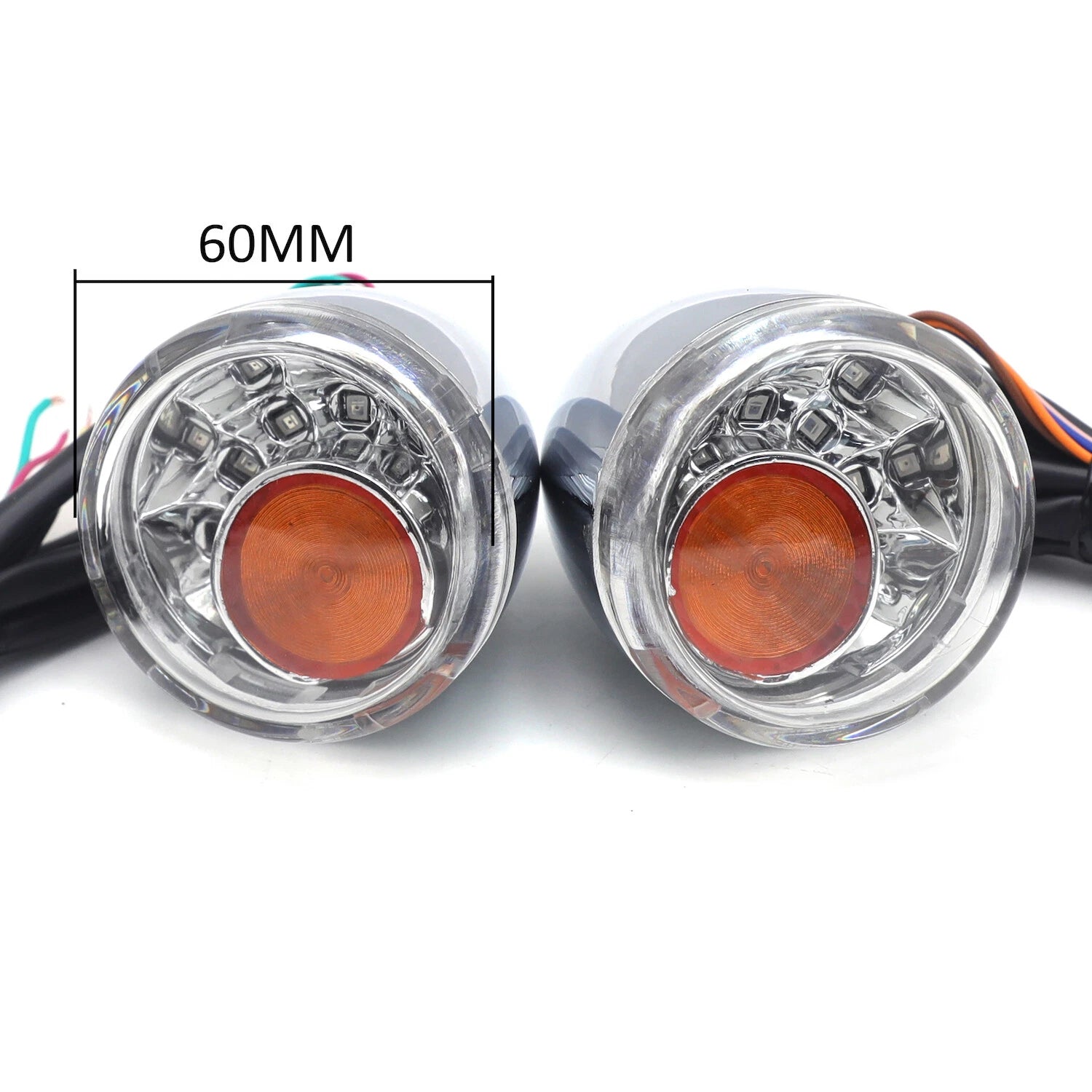 Clear LED Running Brake Turn Signal Indicator Light for Harley XL 883 1200 (1992–2017)