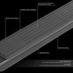 Pair of 6" Aluminum Side Step Bars for Silverado Sierra Crew Cab (2017–2019)
