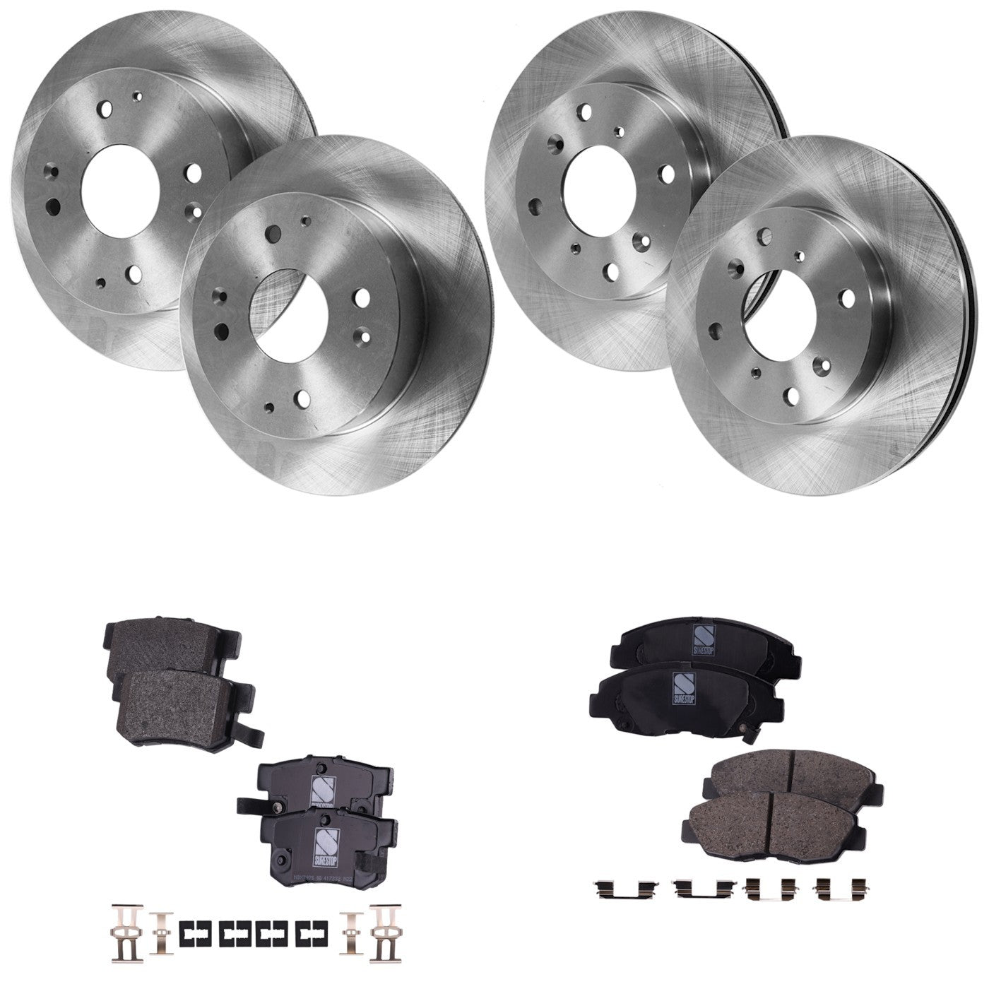 Brake Disc Rotors and Pads Kit for Honda Accord Acura CL (1998–1999)