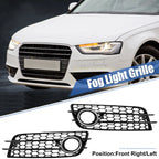 Pair Front Fog Light Grille Cover for Audi A4 B8 S-Line S4 (2008–2012)