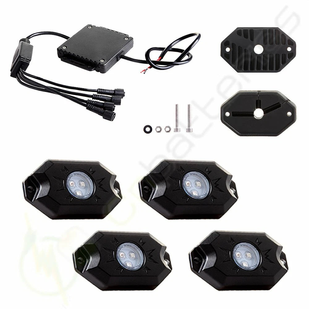 4X Pod RGB LED Rock Lights for Car with Wireless Bluetooth Controller (2nd Gen)