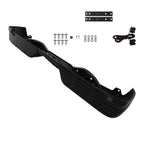 Black Step Bumper for Ford F-250 F-350 (1999–2007) FO1101121, Rear, Sensor Holes