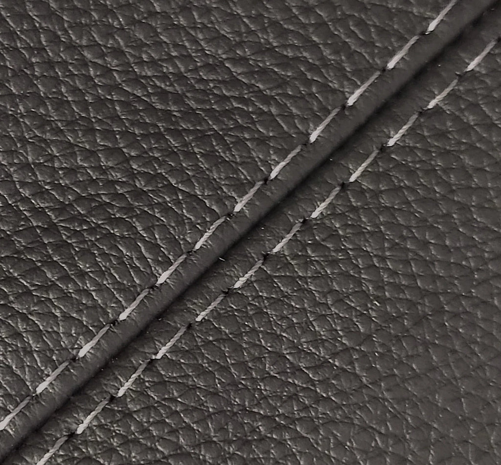 E Brake Boot for Ford Mustang (2015–2019) Gray Stitch Leather Synthetic
