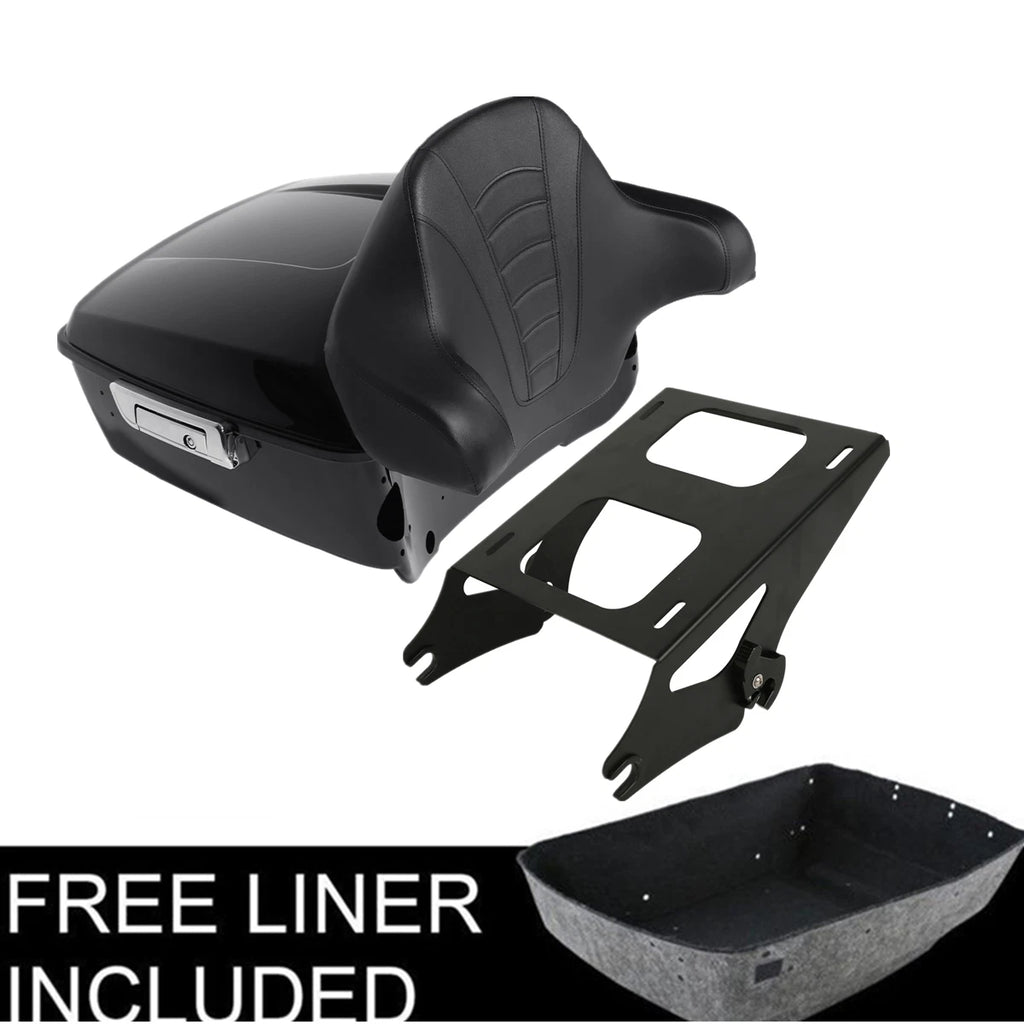 Trunk Backrest Pad Mount Rack for Harley Touring Road King (2014–2026)