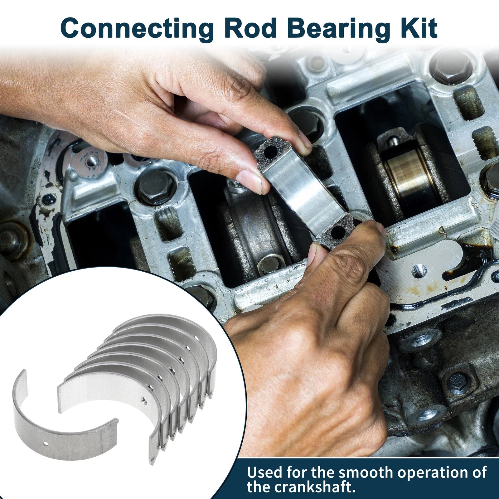 Set of 8 Connecting Rod Bearings for Mitsubishi L300  No.MD174884