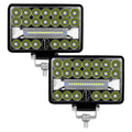 2 x 60W 3X5 Inch Chrome Rectangular LED Headlights