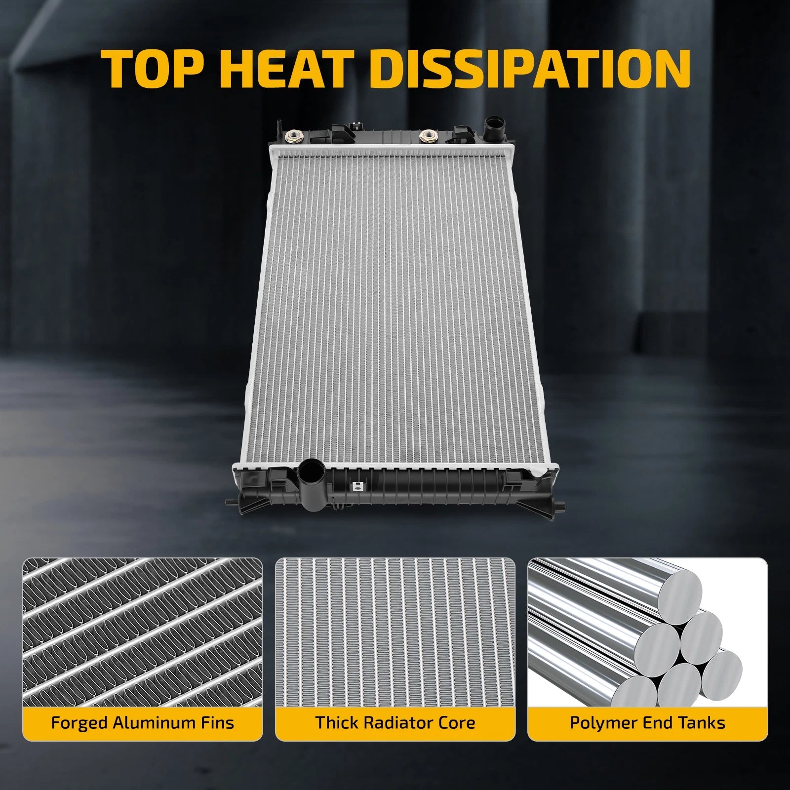 Radiator for Ford Fusion 2010-2012, Mercury Milan 2010-2011 (2.5L, 3.0L)