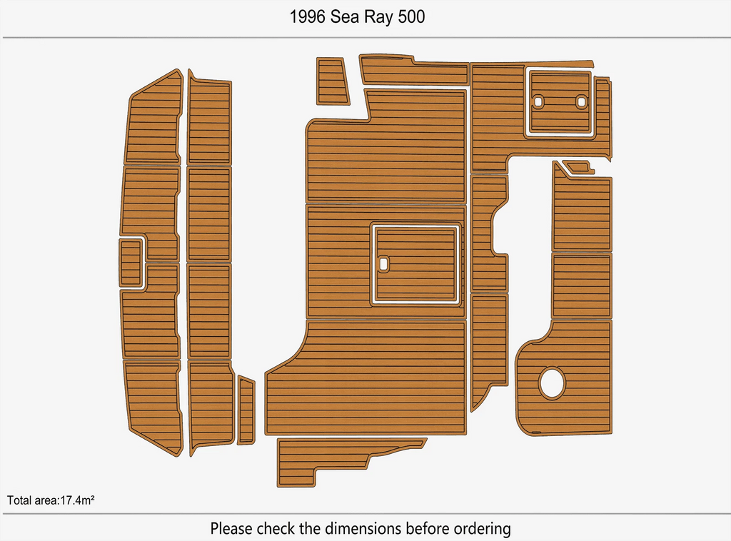 EVA Faux Pad Flooring Mat for Sea Ray 500 (1996)