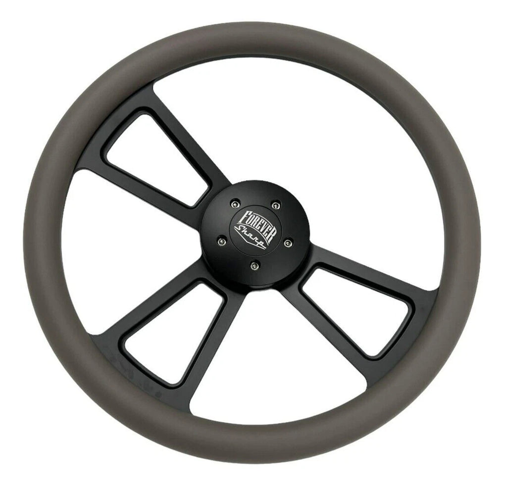 18 Inch Black 5 Hole Steering Wheel Wrap for Peterbilt Kenworth Freightliner (OEM)