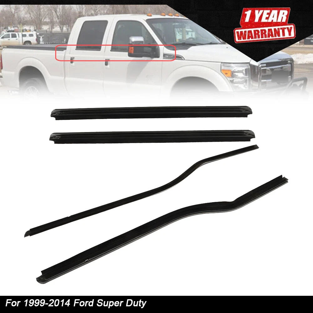 Set of 4 Window Outer Belt Moldings for Ford Super Duty (1999–2014)