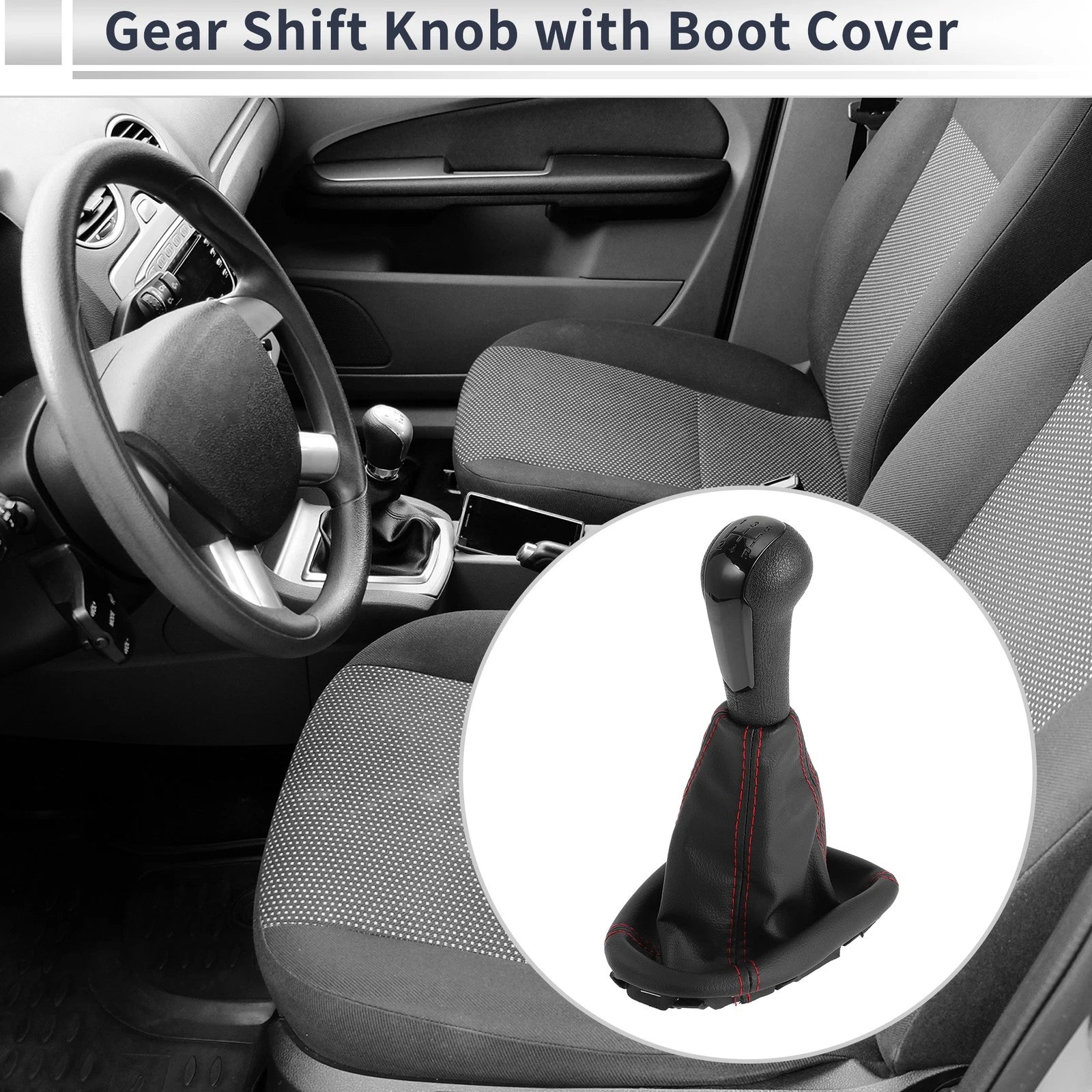 5 Speed Gear Shift Knob with Cover for Chevrolet Spark (2011–2015)