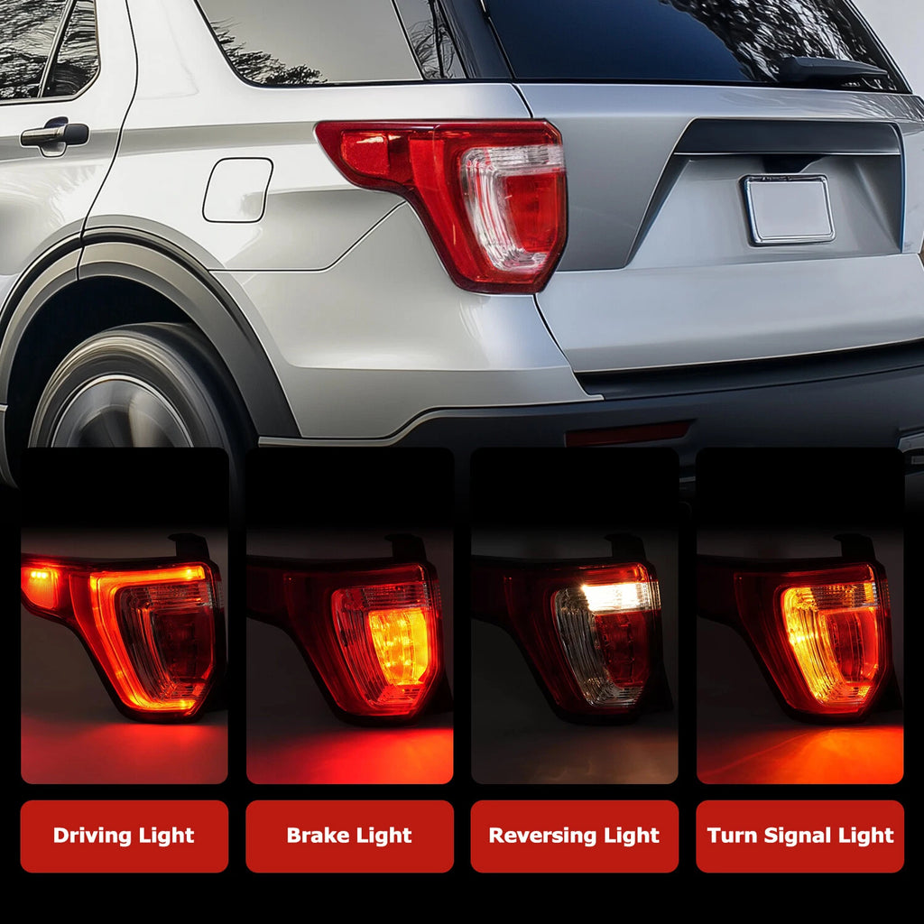 LED Tail Light Rear Brake Lamp Set for Ford Explorer (2016–2019) L+R