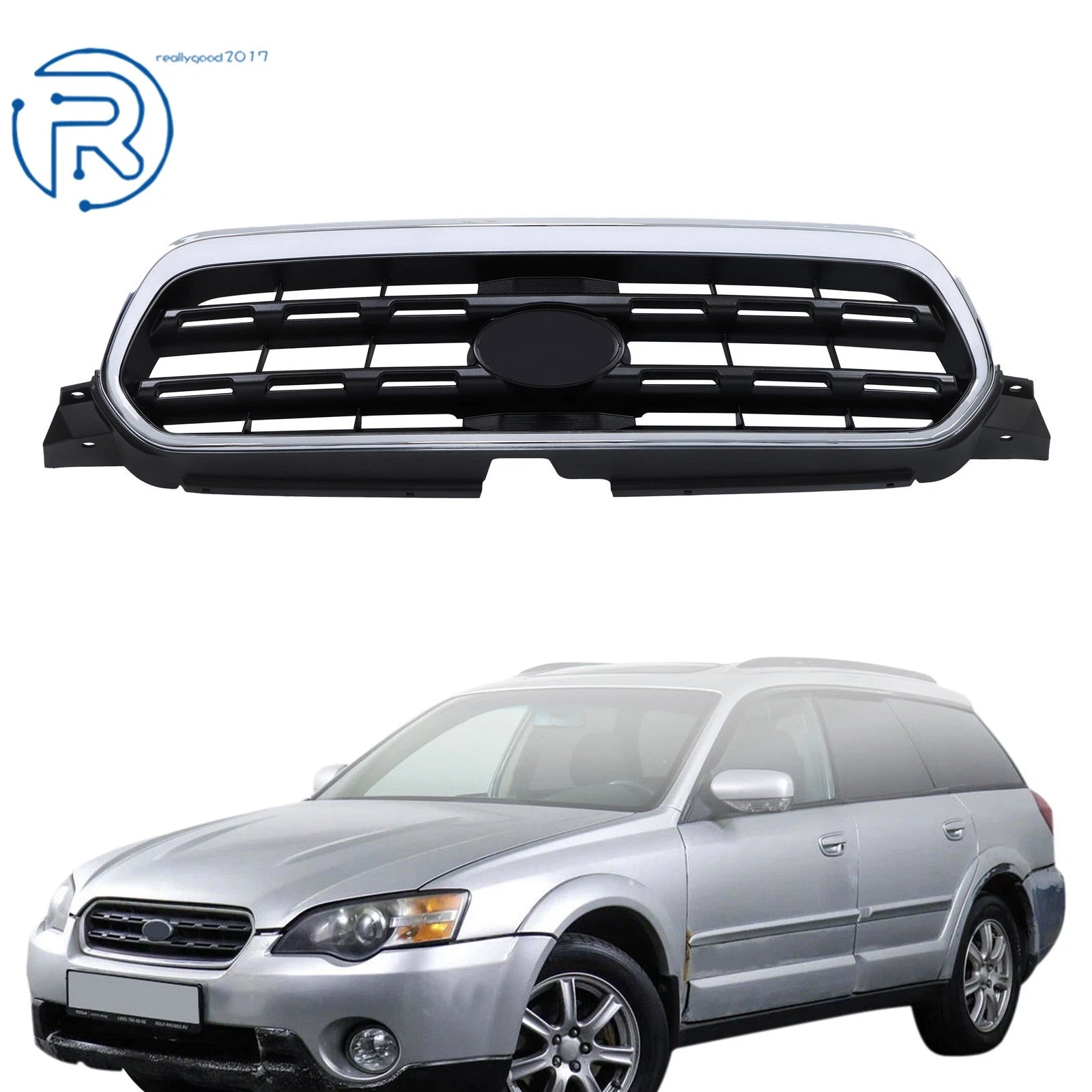 Front Upper Grille for Subaru Outback (2005–2007) Chrome Finish