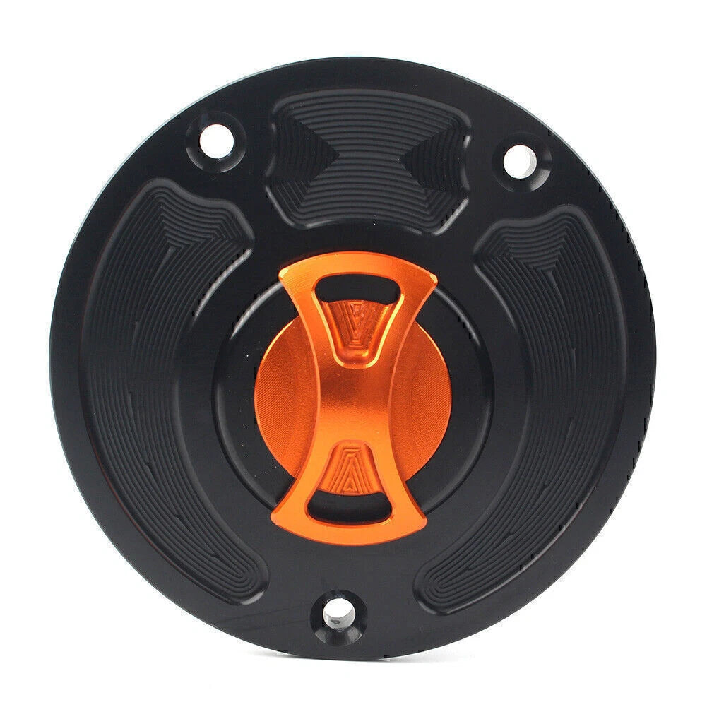 Fuel Gas Tank Cap Cover for Kawasaki ZX10R, ZX9R (Keyless, Aluminum)