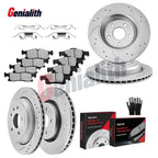 Brake Rotors + Brake Pads Kit for Dodge Grand Cherokee, Durango (2012–2020)