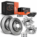 Front Brake Rotors and Pads with Calipers for Jeep Liberty Dodge Nitro (2002–2012)
