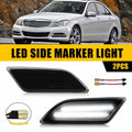 White LED Front Side Marker Lights for Benz W204 C-Class (2012–2014)