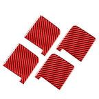4 x Red Carbon Fiber Door Handle Bowl Covers for Toyota Tundra (2014-2021)