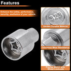 323 Wheel Lock Lug Nut for Mercedes-Benz (Locking Nut Key Socket)