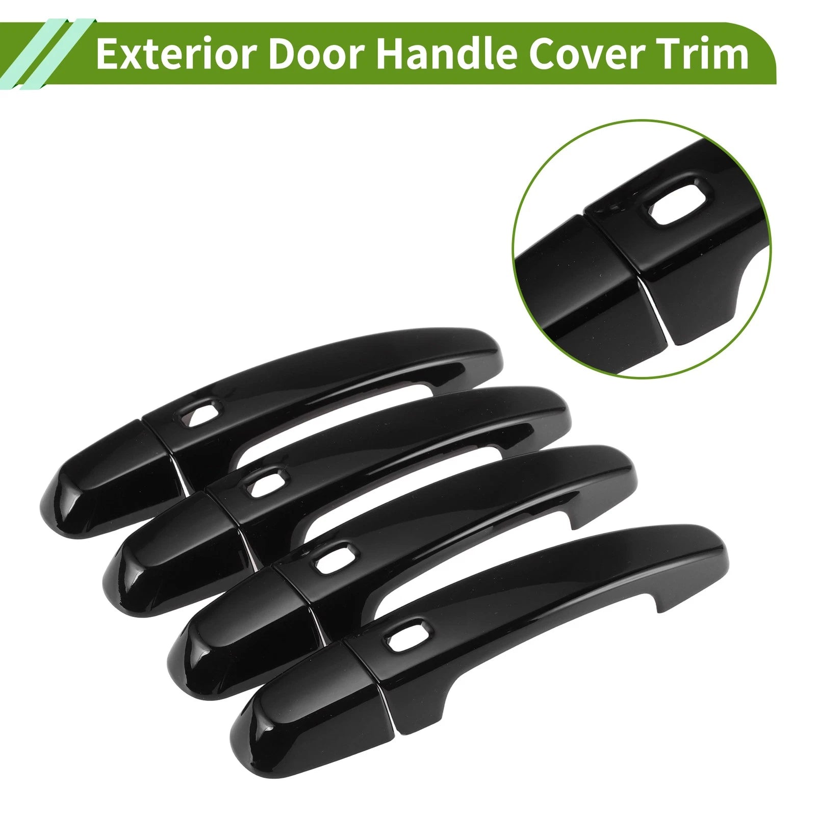 Door Handle Cover Set of 4 for Chevrolet Malibu (2016–2025) Glossy Black