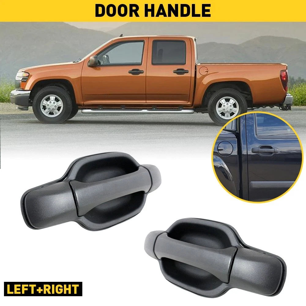 2X Rear Exterior Door Panel Handle Black for Chevrolet Colorado (2004–2012)