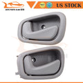 Set of 2 Gray Inner Left Side Door Handles for Chevrolet Prizm Toyota Corolla (1998–2002)