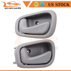 Set of 2 Gray Inner Left Side Door Handles for Chevrolet Prizm Toyota Corolla (1998–2002)