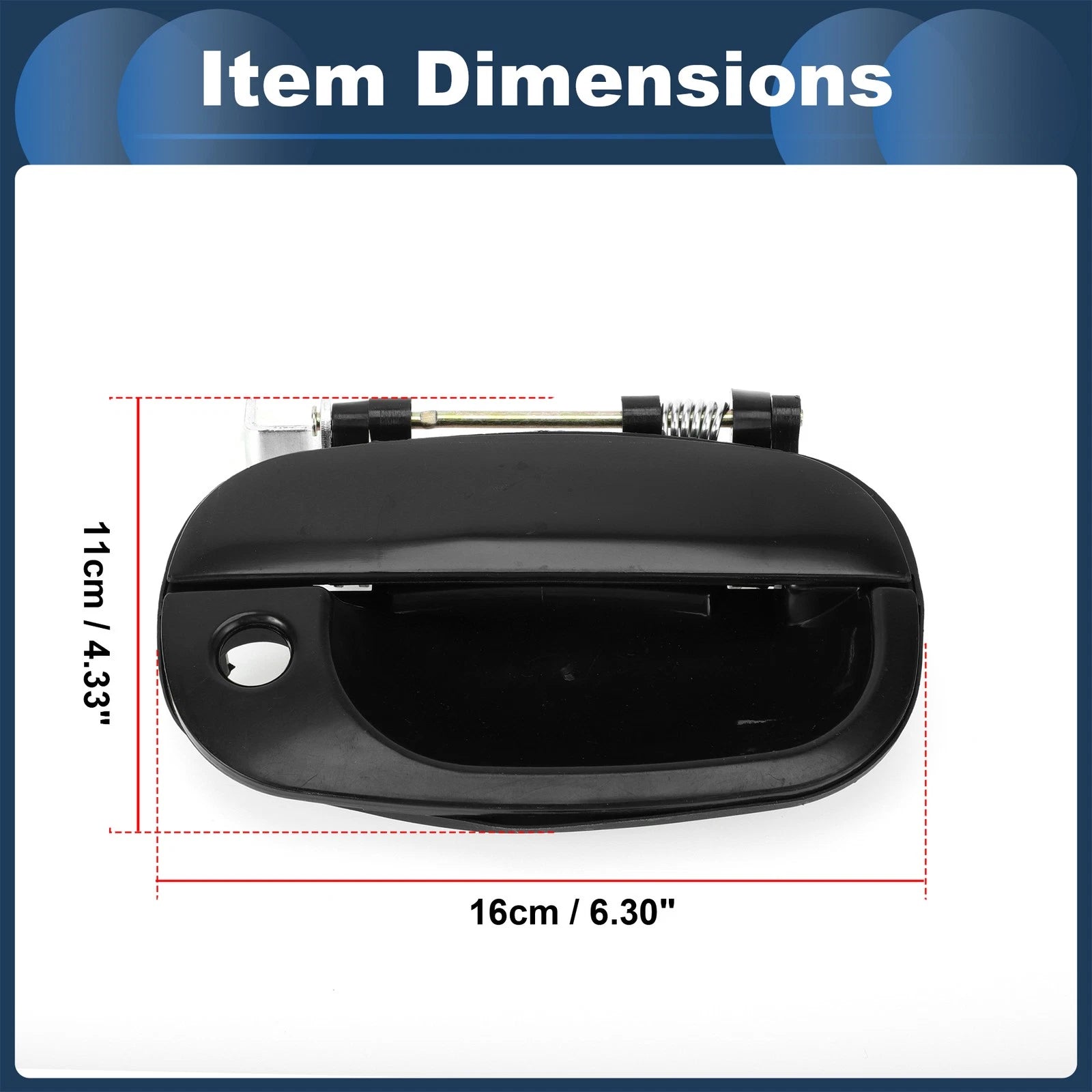 Front Right Door Handle for Hyundai H1 Starex (1998–2007) - Black