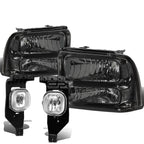 Smoked Clear Headlight + Turn Signal Lamp + Chrome Fog Light for Super Duty (2005–2007)