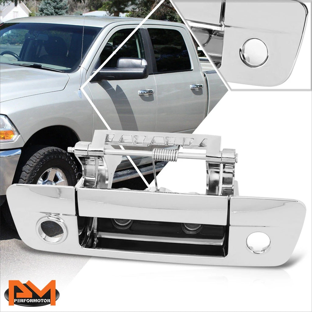 Chrome Rear Door Tailgate Handle for Dodge Ram (2009–2021) w/Key & Camera Hole