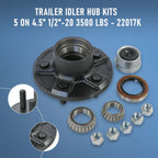 2 Trailer Idler Hub Kits for 3500 lbs Axle (5 on 4.5)