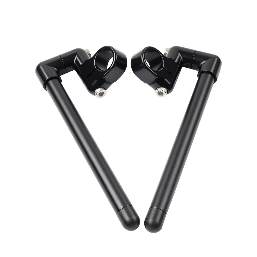 32MM Clip-On Handlebar for Universal Motorcycles (7/8" Fork Tube) Black
