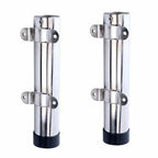 2Pcs Stainless Steel Side Mounted Fishing Rod Holder with Weld Brackets