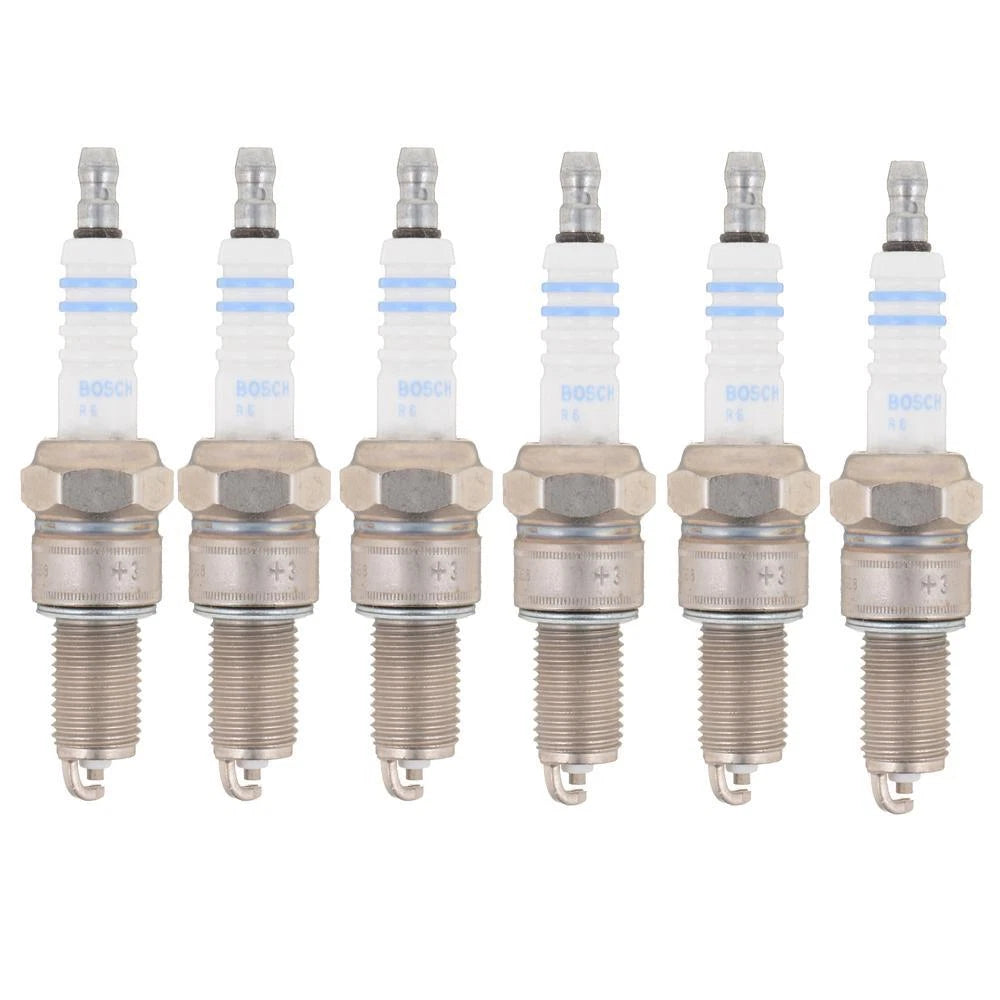 Set of 6 Bosch Super Plus Nickel Spark Plugs for BMW E12 E24 Jaguar MB Toyota L6 H6