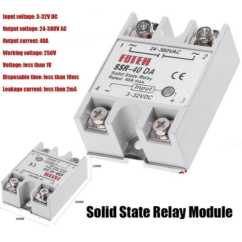 Relay Module AC Controller for Single Phase DC (24-380V, 3-32V)