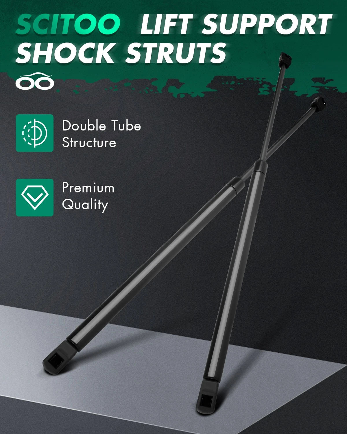 2X Rear Liftgate Tailgate Lift Supports Shocks for Nissan Murano (2005–2007)