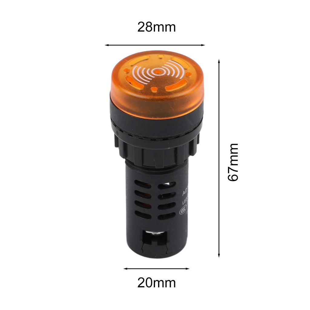 Sound Light Alarm Buzzer AD1622SM for AC DC 220V (22MM)