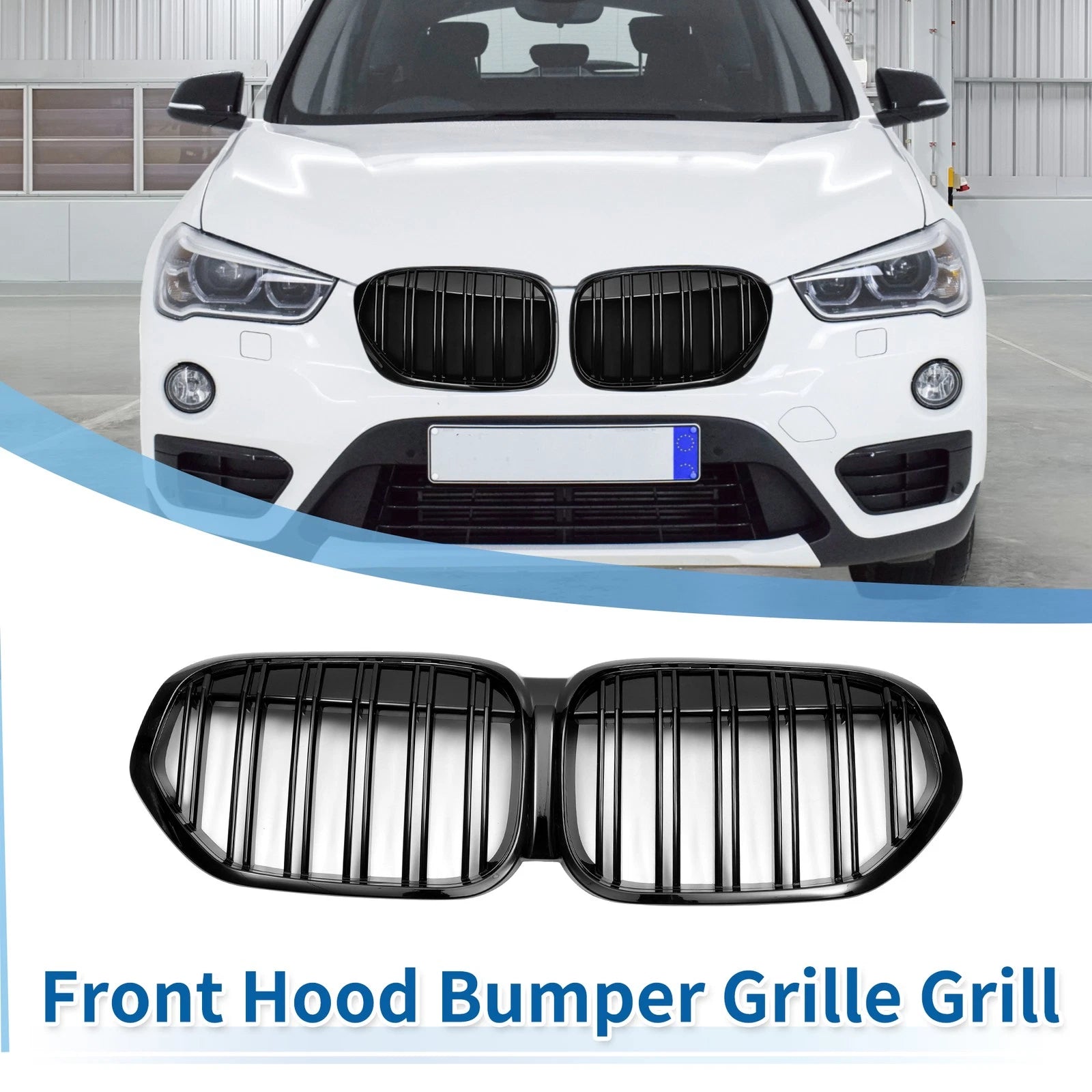 Front Upper Bumper Grille for BMW X1 F48 (2016–2023)
