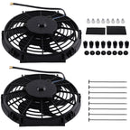 2X 10" Slim Electric Fan Kit for Radiator Cooling (12V)